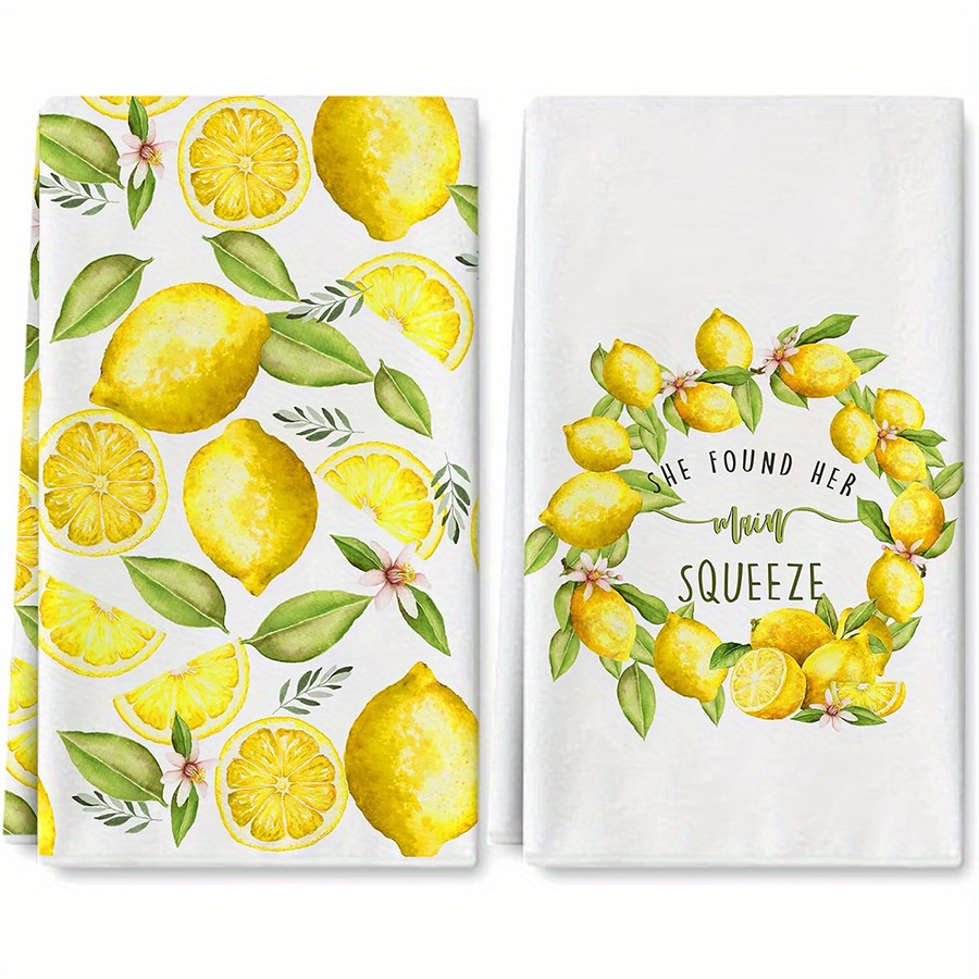 2Pcs, Lemon Wreath Kitchen Tow - Home Cooking Cookbook recension och pris