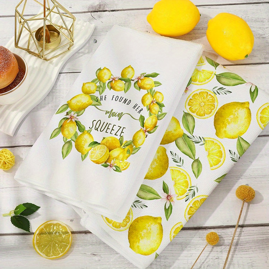 2Pcs, Lemon Wreath Kitchen Tow - Home Cooking Cookbook recension och pris