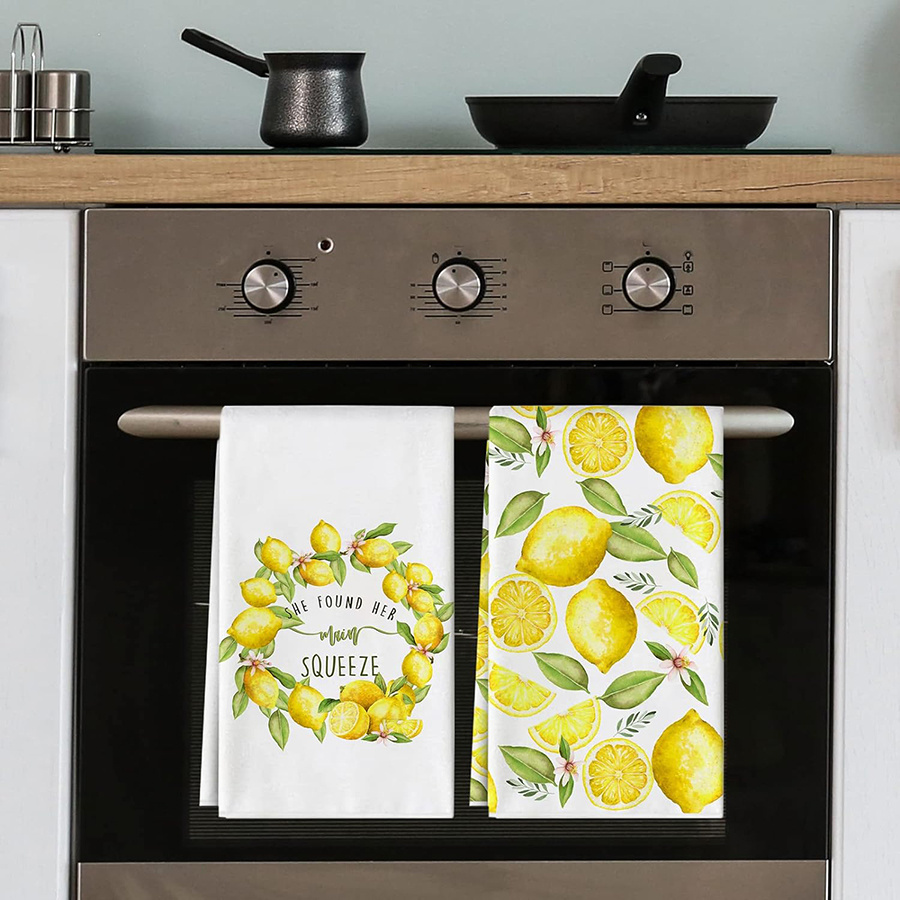 2Pcs, Lemon Wreath Kitchen Tow - Home Cooking Cookbook recension och pris