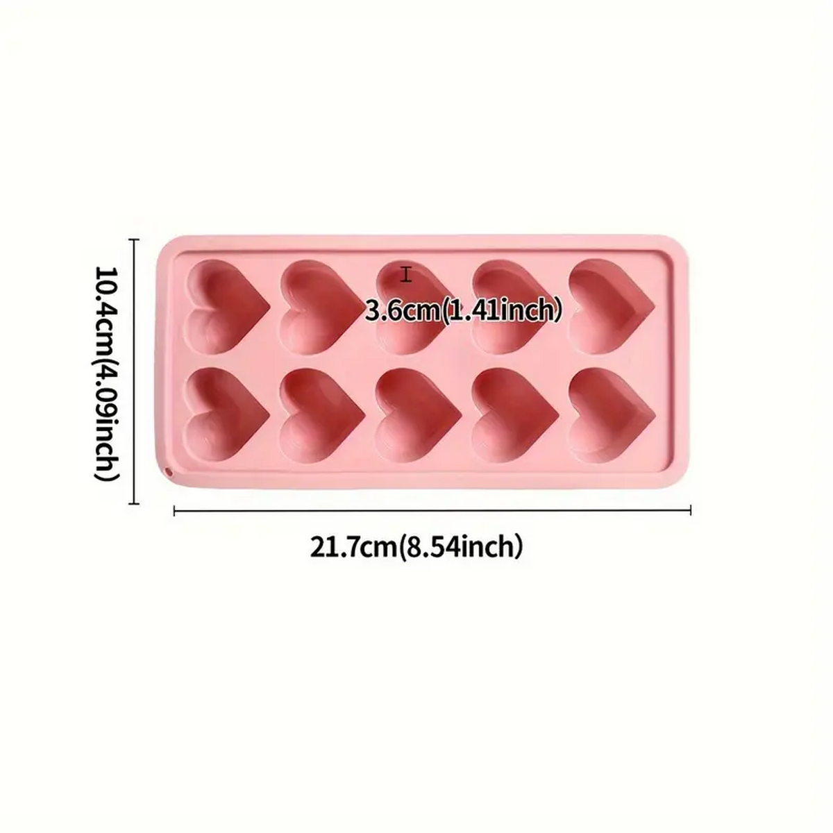 10-Grid Heart-Shaped Silicone  - Home Cooking Recipes recension och pris